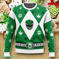 Mighty Morphin Power Rangers Green Ugly Christmas Sweater Luxurious Gift For Loved Ones