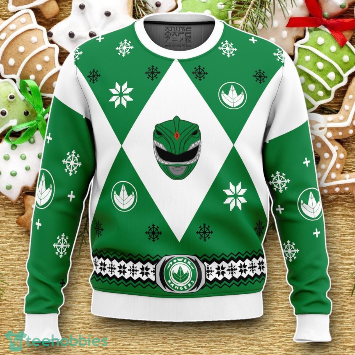 Mighty Morphin Power Rangers Green Ugly Christmas Sweater Luxurious Gift For Loved Ones