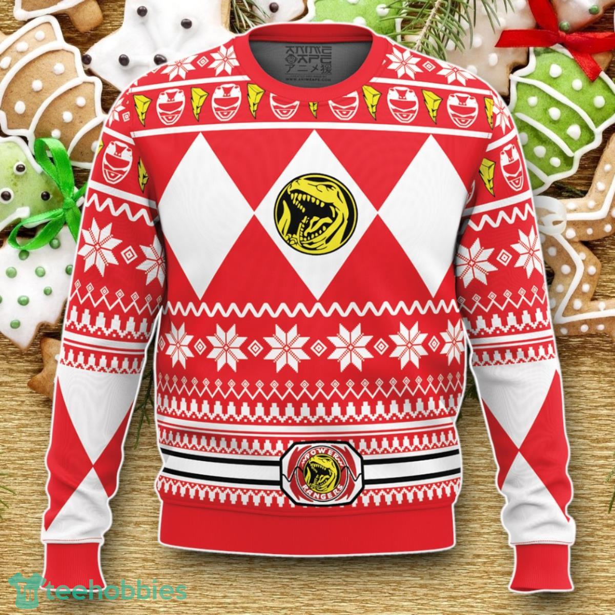Mighty Morphin Red Ranger Power Rangers Ugly Christmas Sweater Luxurious Gift For Loved Ones
