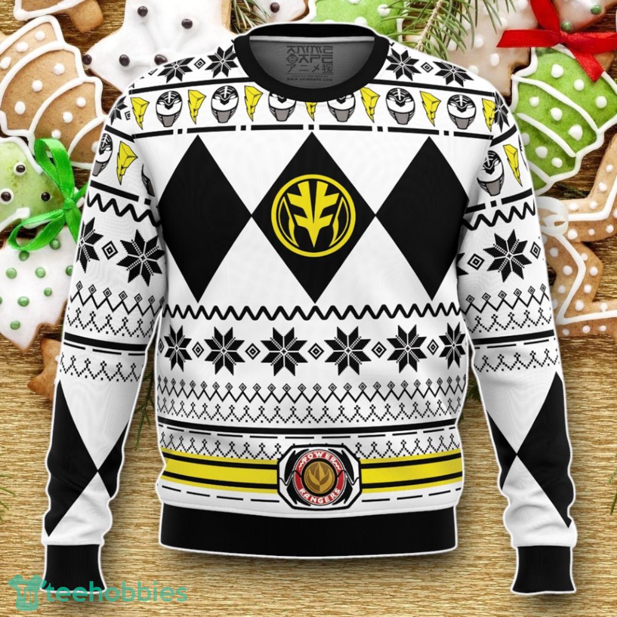 Mighty Morphin White Ranger Power Rangers Ugly Christmas Sweater Luxurious Gift For Loved Ones