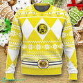 Mighty Morphin Yellow Ranger Power Rangers Ugly Christmas Sweater Luxurious Gift For Loved Ones