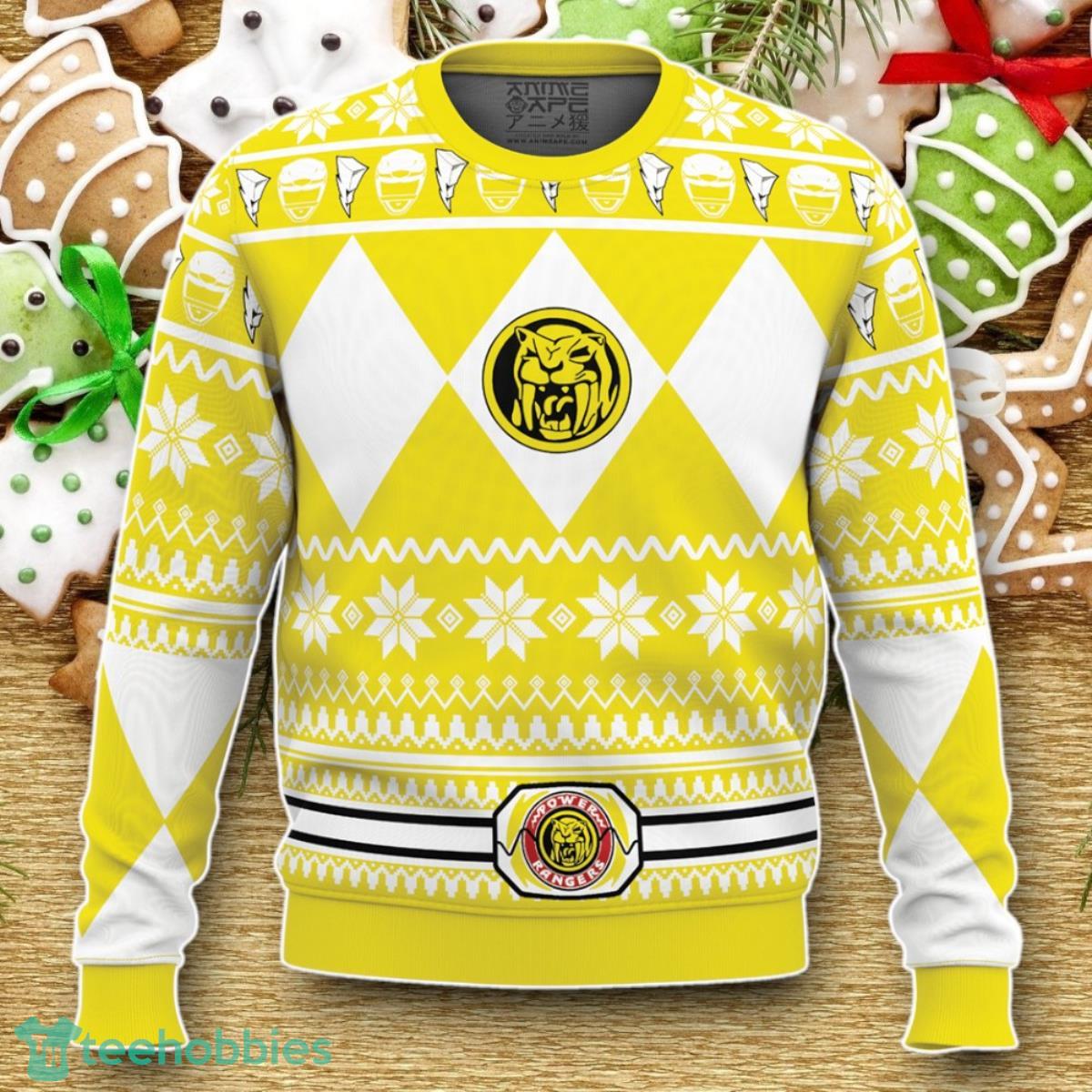 Mighty Morphin Yellow Ranger Power Rangers Ugly Christmas Sweater Luxurious Gift For Loved Ones