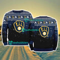 Milwaukee Brewers MLB Knitting Pattern Christmas Tree Pine Happy Ugly Sweater Merry Chistmas