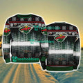 Minnesota Wild Logo Brand Pine Tree Christmas Pattern Christmas Ugly Sweater