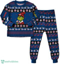 MLB Grinch Chicago Cubs MLB Custom Name Christmas Knitting Pattern Matching Family Pajamas Set