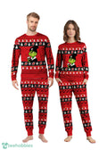 MLB Grinch New Jersey Devils Custom Name Christmas Knitting Pattern Matching Family Pajamas Set