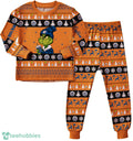 MLB Grinch New York Mets MLB Custom Name Christmas Knitting Pattern Matching Family Pajamas Set
