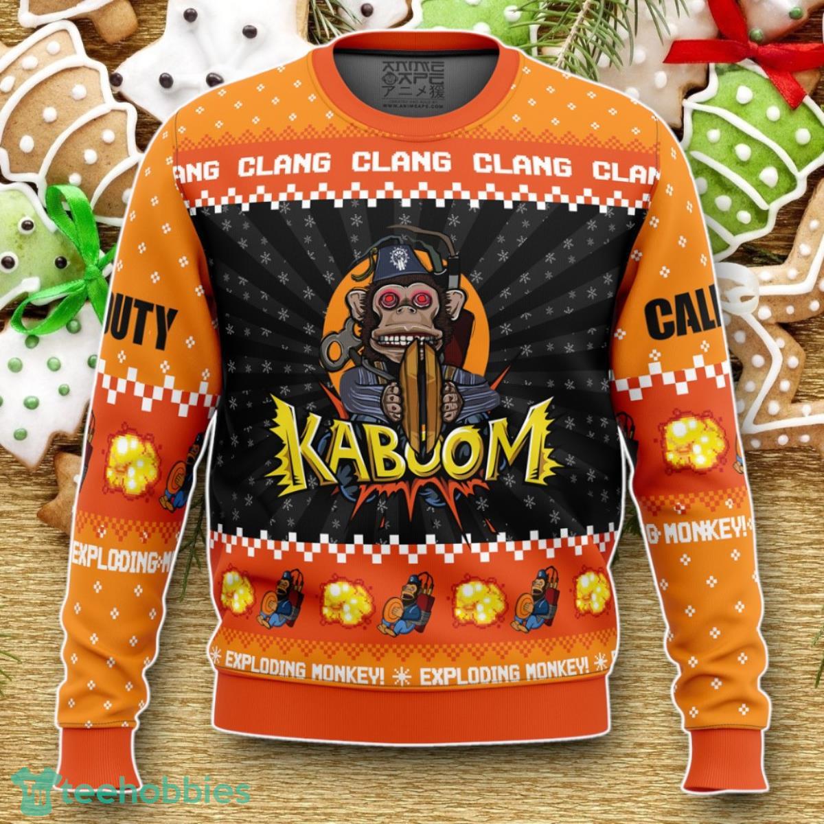 Monkey Bomb Call Of Duty Ugly Christmas Sweater Luxurious Gift For Loved Ones