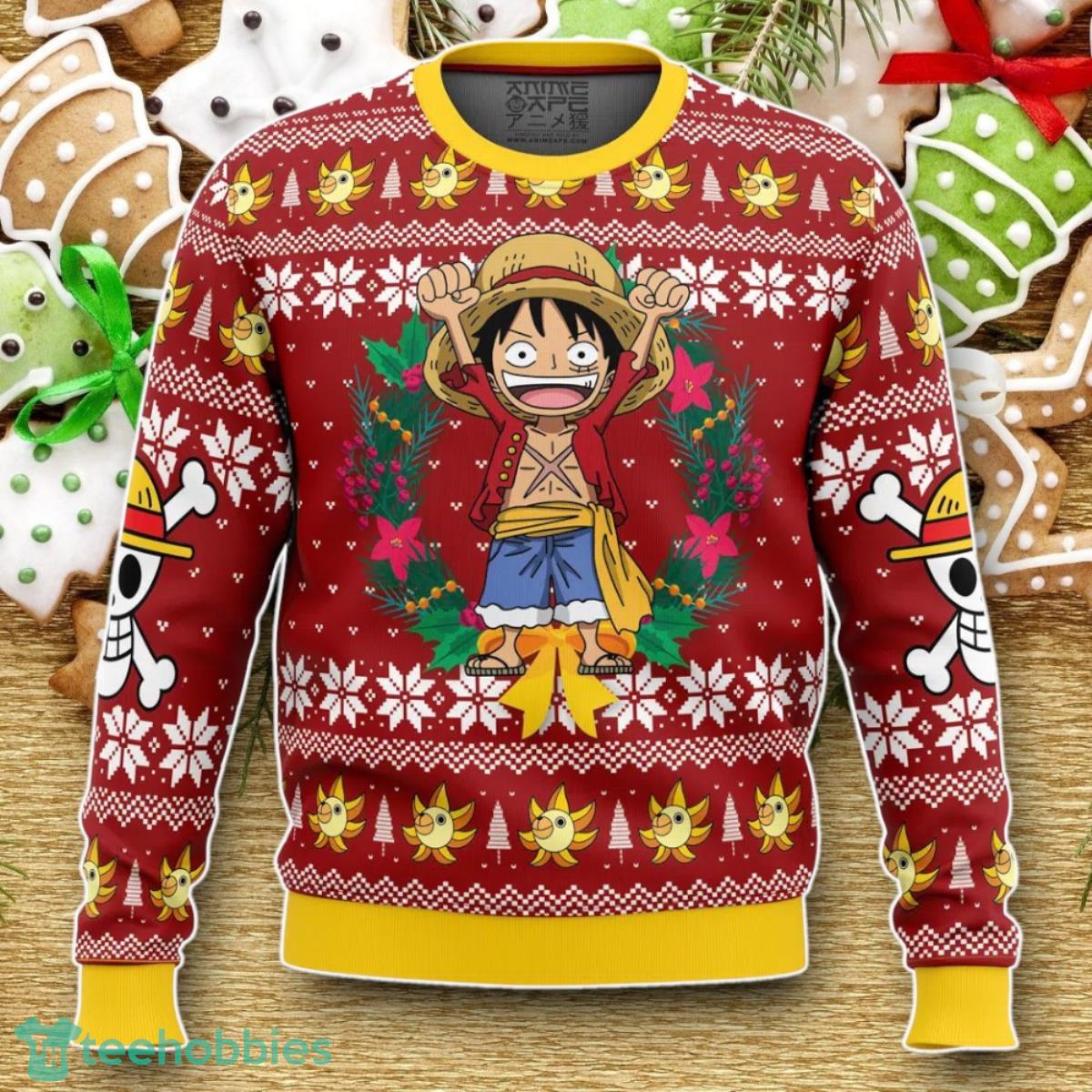 Monkey D Luffy Christmas OP Pirates Ugly Christmas Sweater Luxurious Gift For Loved Ones