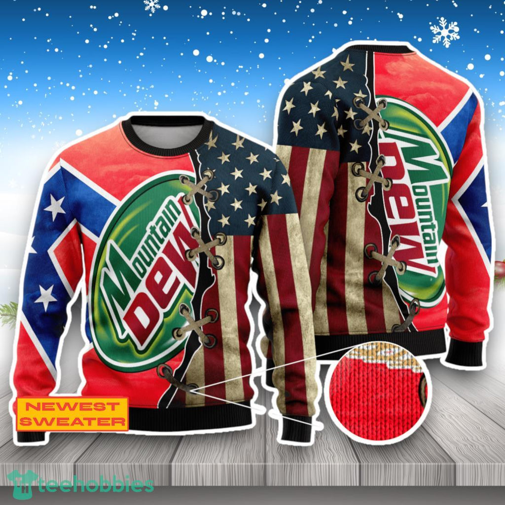Mountain Dew USA Flag 3D Sweater For Men Women