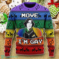 Move I’m Gay Ugly Christmas Sweater Luxurious Gift For Loved Ones