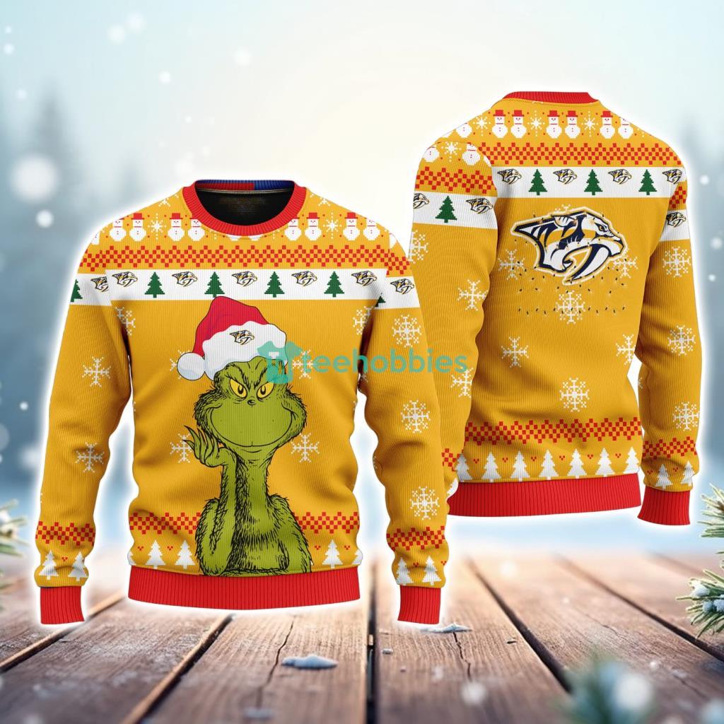 Nashville Predators The Grinch Funny Merry Christmas Uglly Sweater 3D New Trend