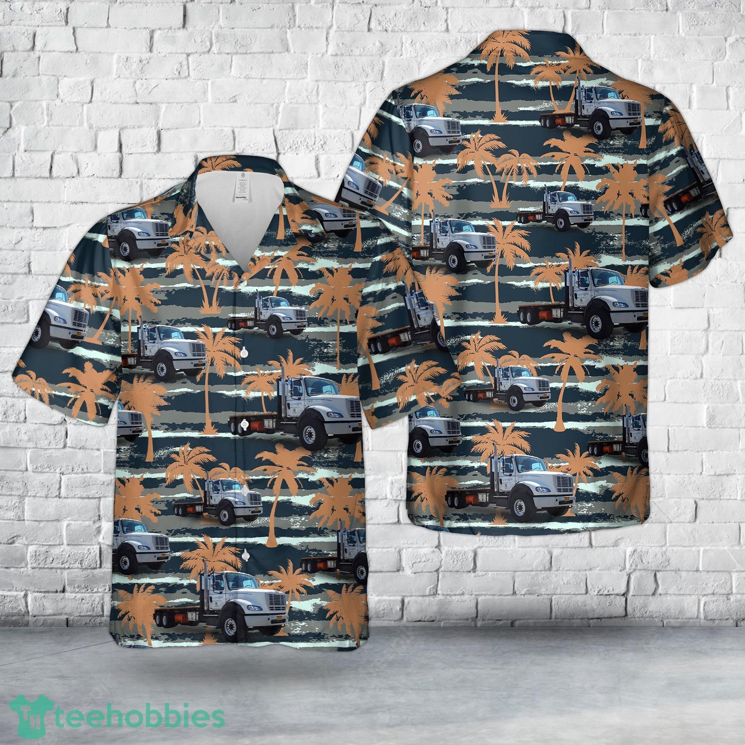 National Grid Flatbed Truck – Freightliner M2 112 Hawaiian Shirt Aloha Beach Shirt