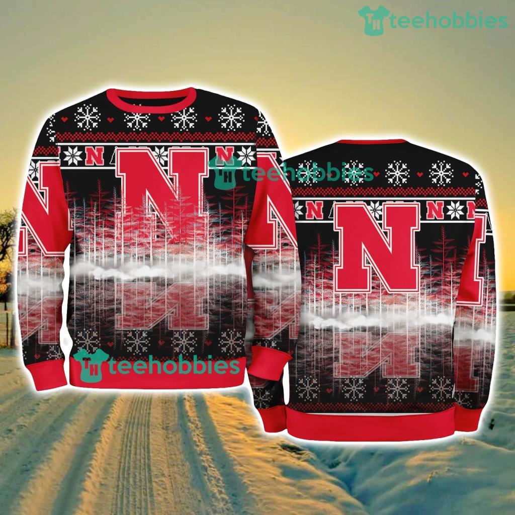 Nebraska Cornhuskers NCAA Pine Christmas Ugly Sweater New Style Best Gift For Fans