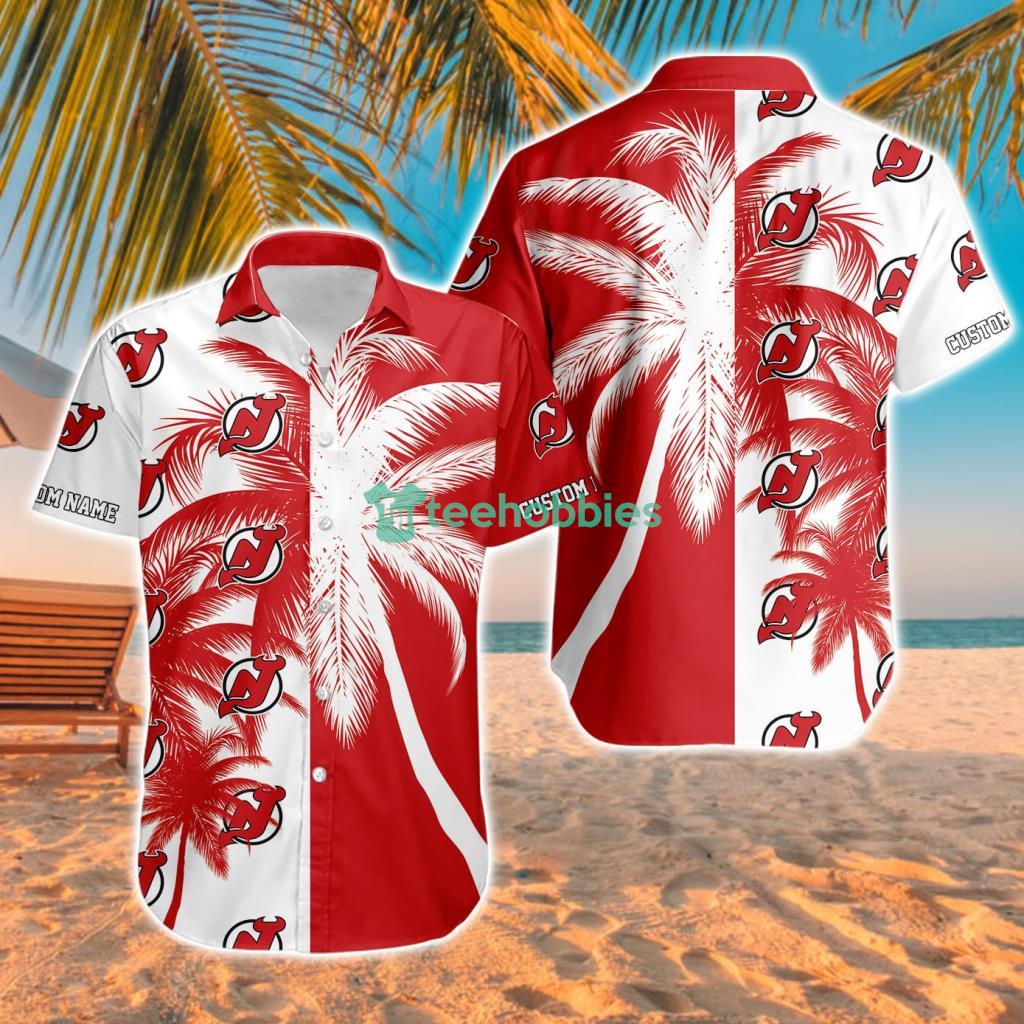 New Jersey Devils Aloha Tropical Hawaiian Shirt For Men And Women Custom Name