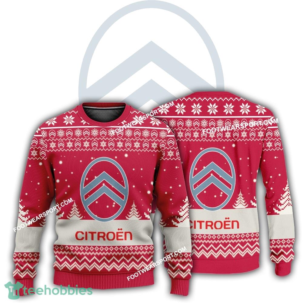 New Logo Citroën Car Racing Icicle Knitted Xmas 3D Sweater Gift Holidays