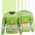 New Logo Claas Tractor Fireplace Ugly Christmas Sweater AOP For Men Women