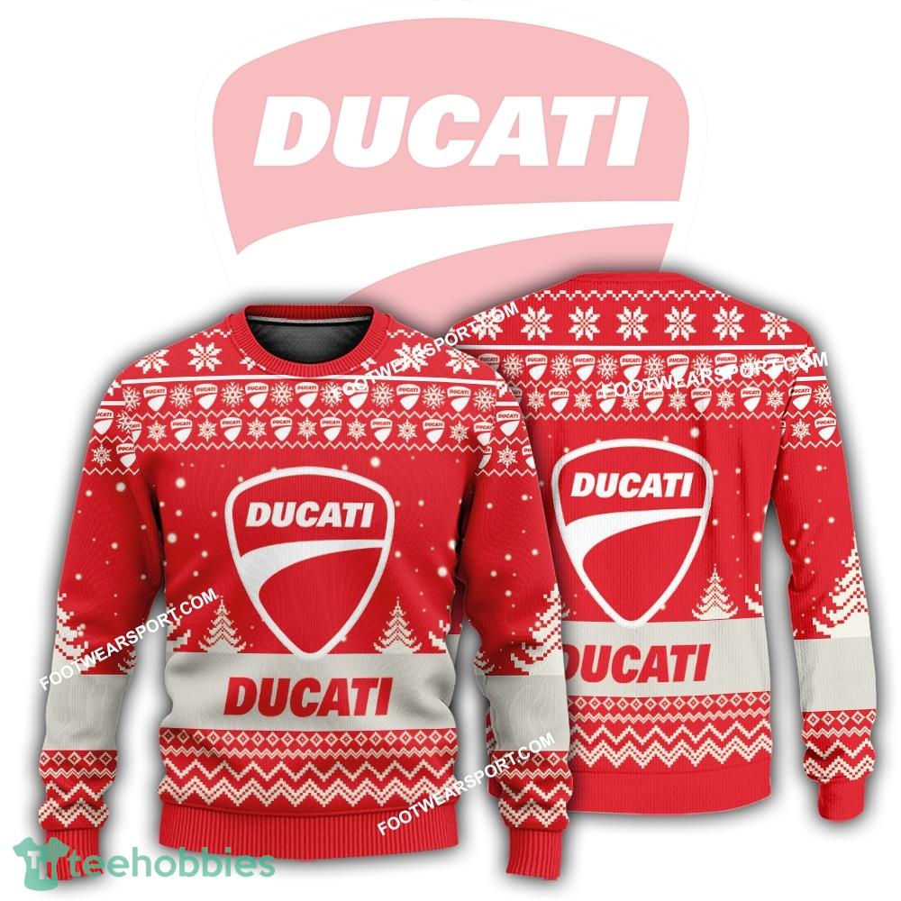 New Logo Ducati Motorcycle Wassail Ugly Christmas Sweater AOP For Men Women