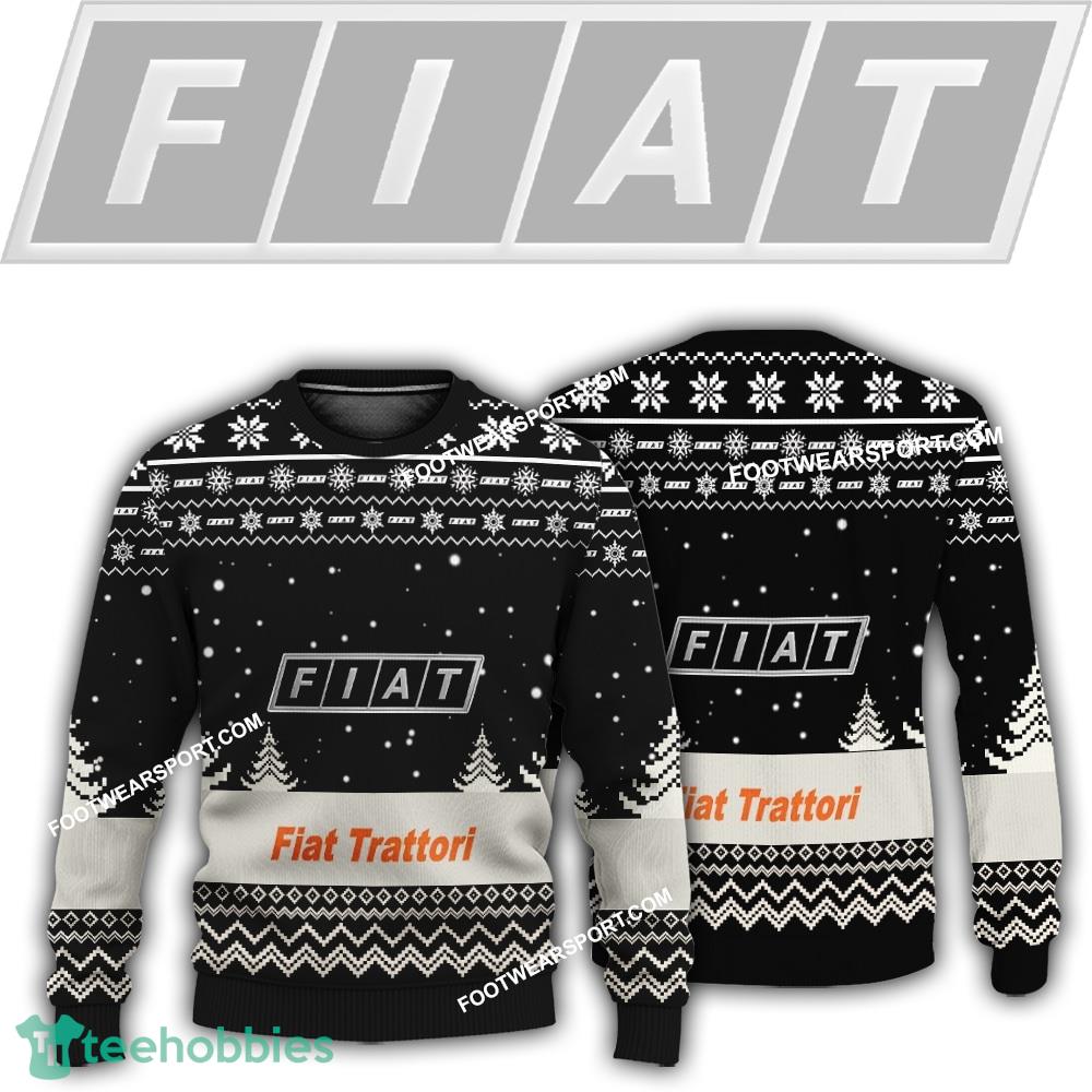 New Logo Fiat Trattori Tractor Snowboard Ugly Xmas Sweater AOP Gift For Adult