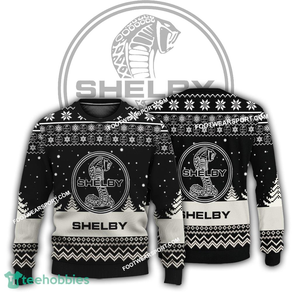 New Logo Ford Shelby Car Racing Blanket Ugly Xmas Sweater Gift For Adult