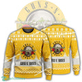 New Logo Guns N Roses Band Avalanche Ugly Christmas Sweater AOP Gift For Adult