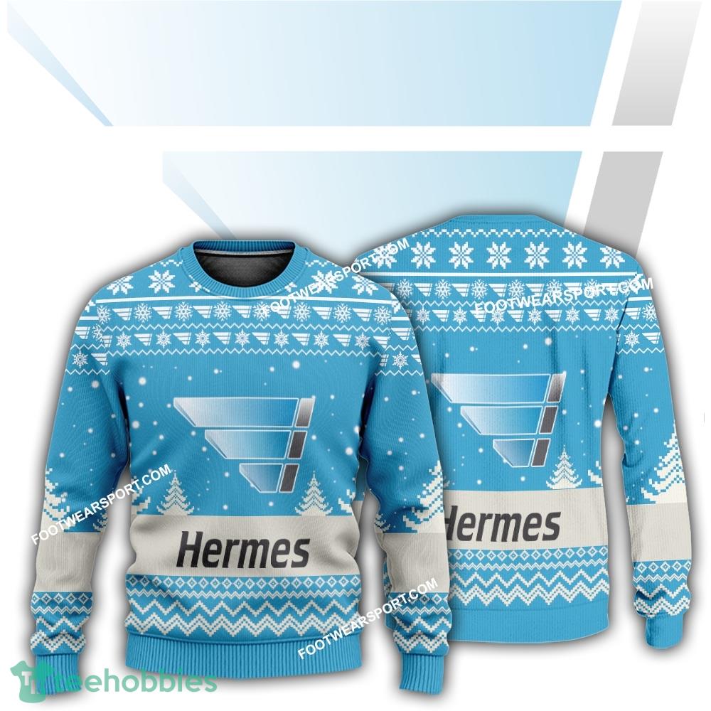 New Logo Hermes Europe Candlelight Knitted Christmas Sweater For Men Women