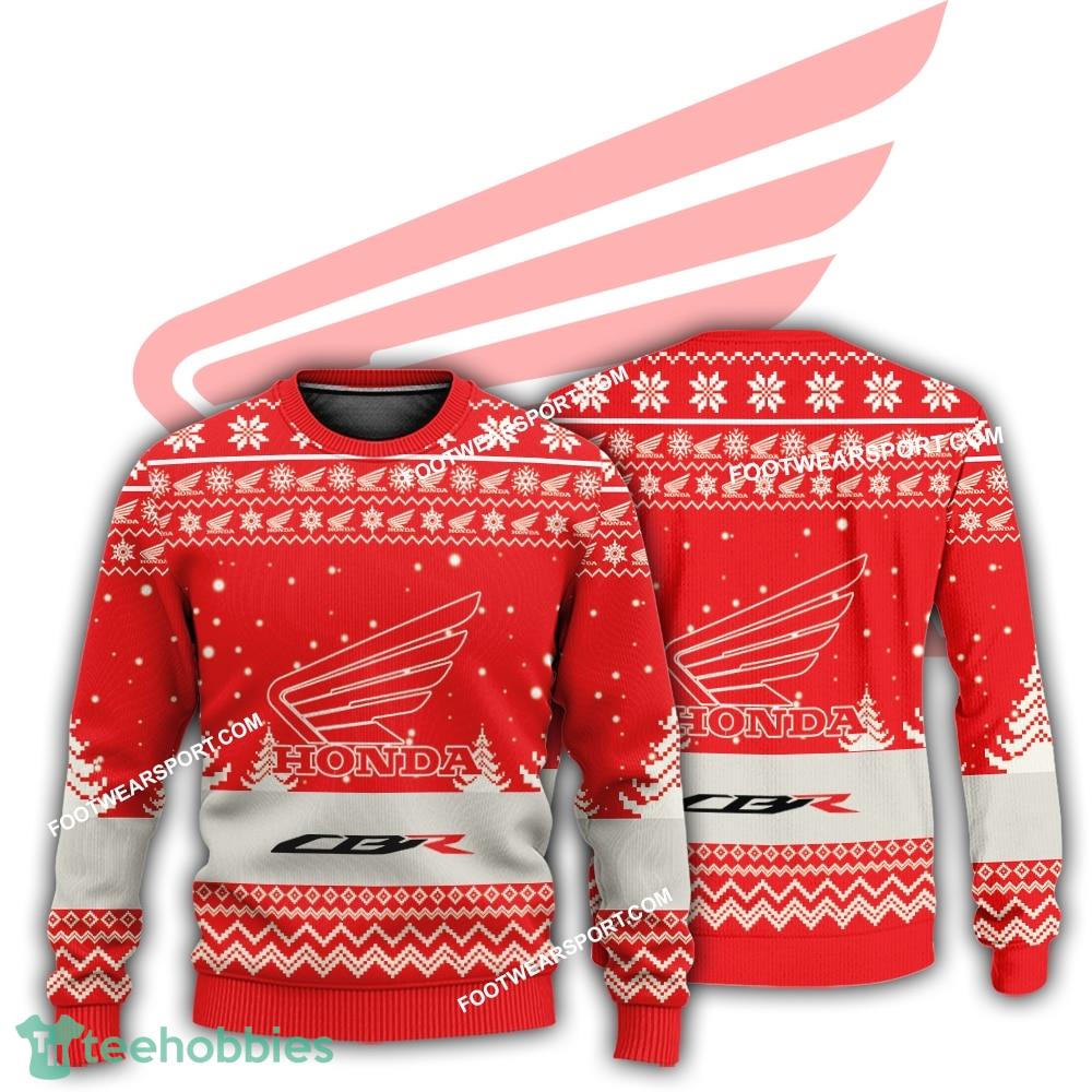 New Logo Honda CBR Motorcycle Myrrh Knitted Christmas 3D Sweater Gift Holidays