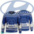New Logo Hyundai Car Racing Stable Ugly Christmas Sweater Gift Holidays