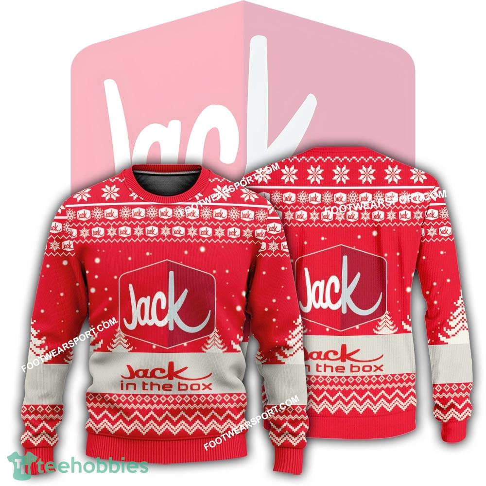 New Logo Jack In The Box Caroling Ugly Christmas Sweater AOP Gift For Adult
