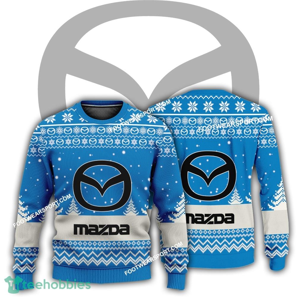 New Logo Mazda Car Racing Woolen Knitted Christmas Sweater For Men Women