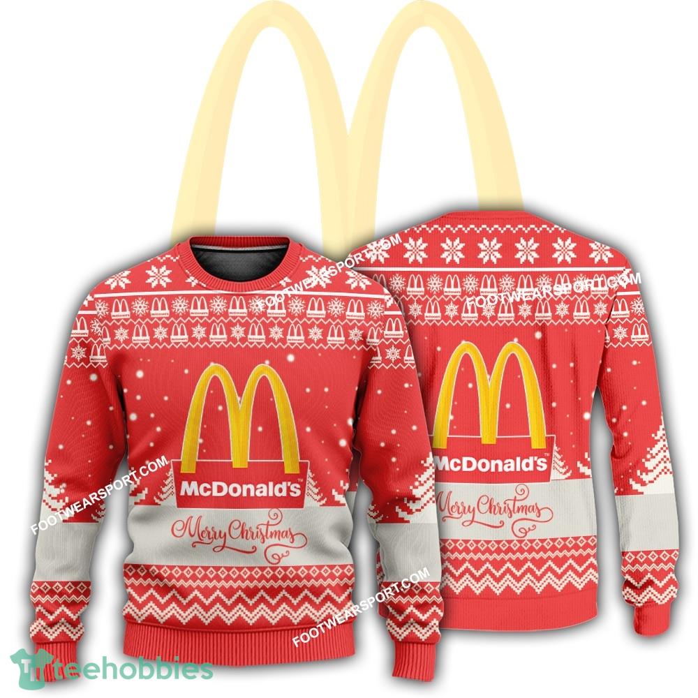 New Logo Mcdonald’s Snowflake Ugly Christmas 3D Sweater Gift For Adult