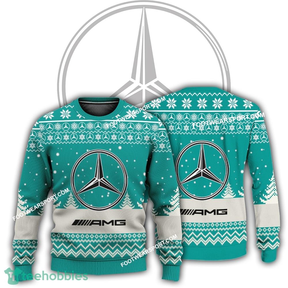 New Logo Mercedes AMG Car Racing Party Ugly Xmas Sweater For Men Women