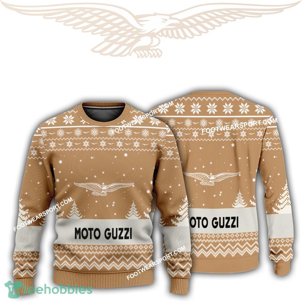 New Logo Moto Guzzi Motorcycle Knitwear Ugly Christmas 3D Sweater For Men Women
