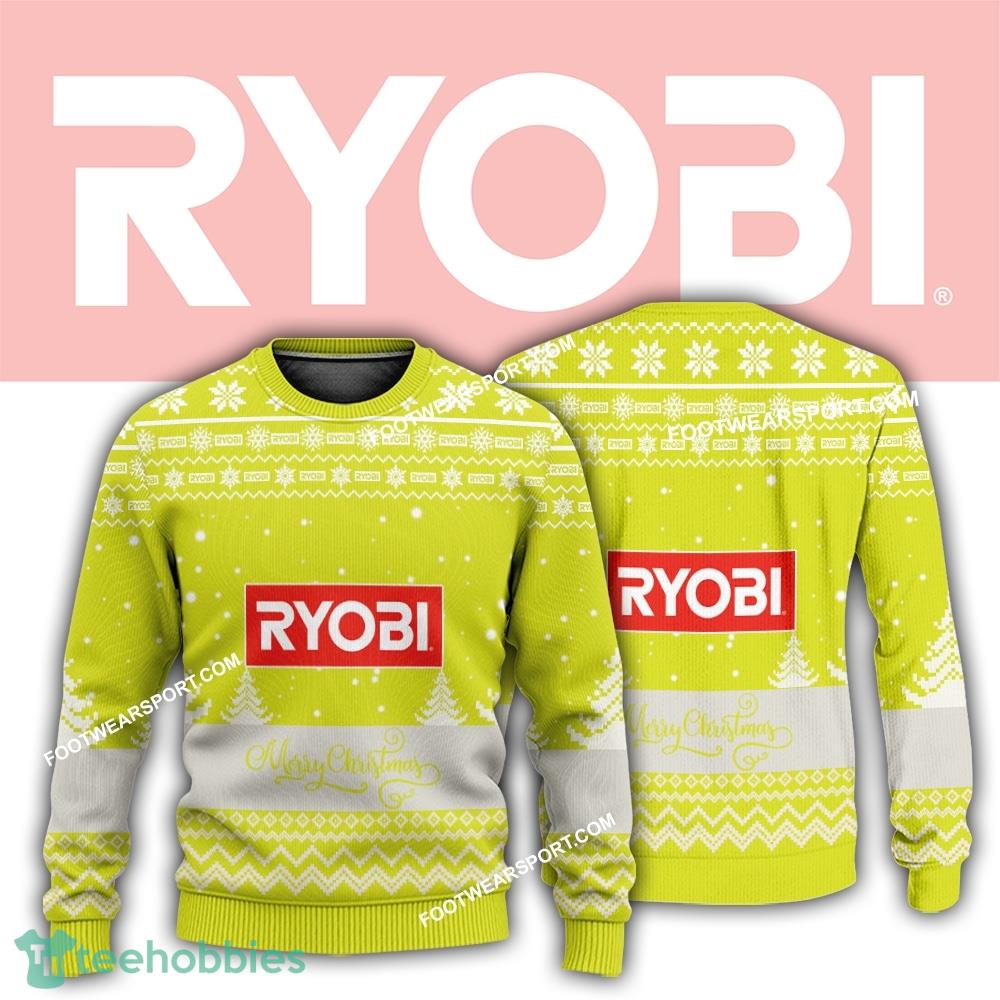 New Logo Power Tools Ryobi Mittens Knitted Christmas Sweater For Men Women