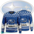 New Logo Subaru Car Racing Frostbite Ugly Xmas Sweater AOP Gift For Adult