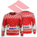 New Logo Suzuki Motorcycle Snowboard Knitted Xmas Sweater Gift Holidays