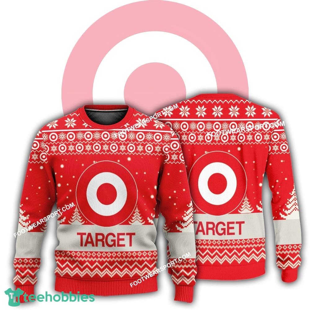 New Logo Target Corp Ice-Skating Knitted Christmas 3D Sweater Gift For Adult