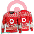 New Logo Target Corp Ice-Skating Knitted Christmas 3D Sweater Gift For Adult