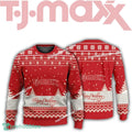 New Logo T.J. Maxx Snowdrift Ugly Christmas Sweater AOP Gift Holidays