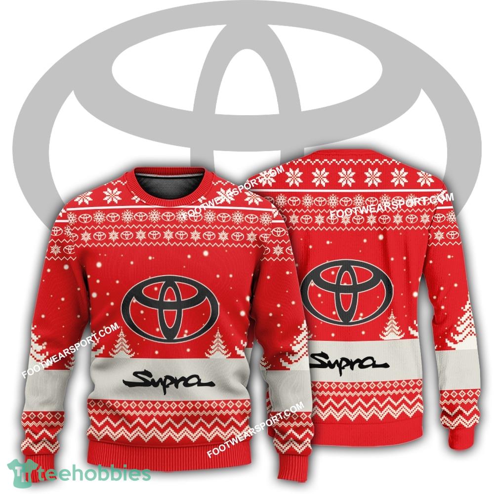 New Logo Toyota Supra Car Racing Soup Ugly Xmas Sweater AOP For Men Women