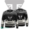New Logo Triumph Motorcycle Roast Knitted Christmas 3D Sweater For Men Women