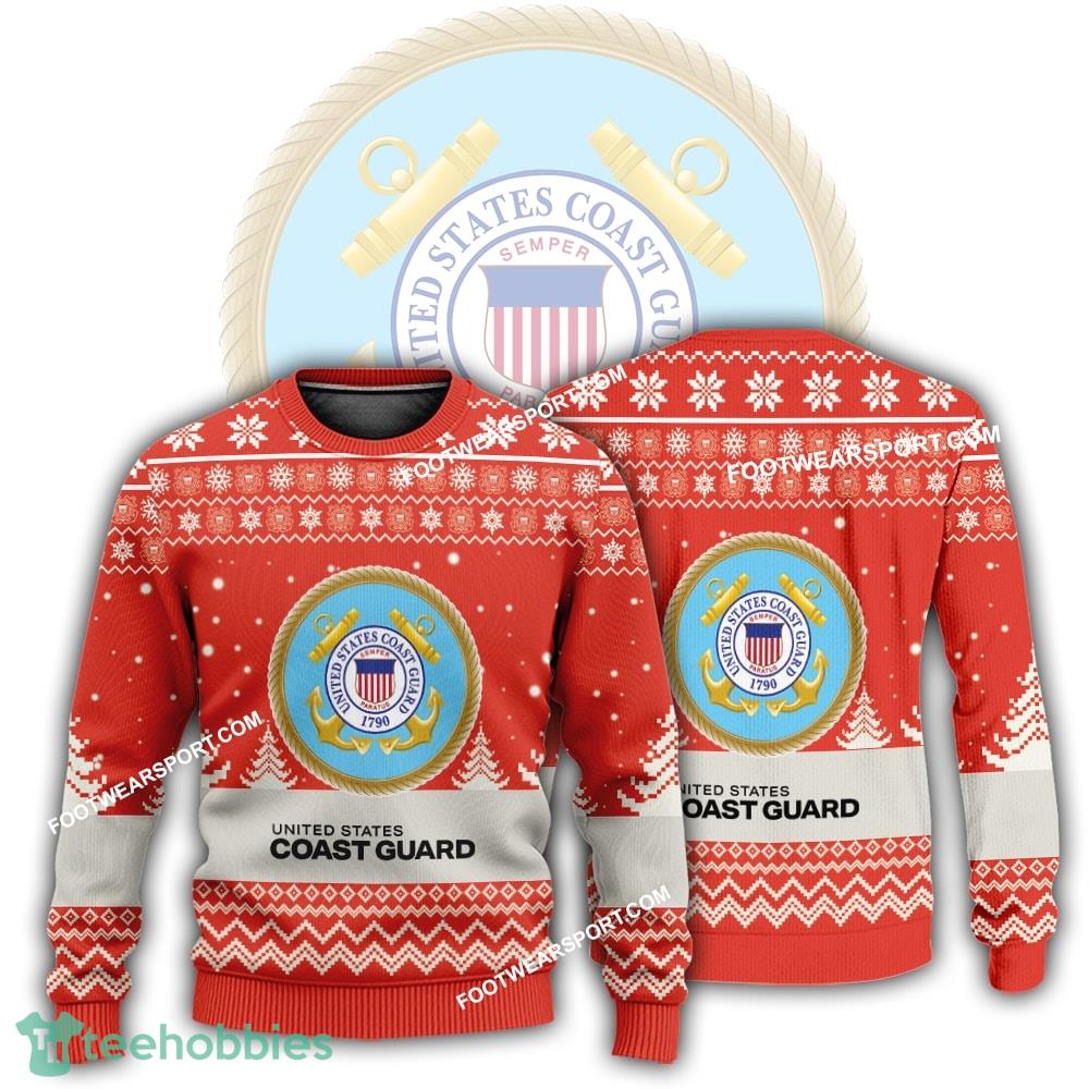 New Logo US Coast Guard Hibernation Ugly Christmas Sweater AOP Gift For Adult