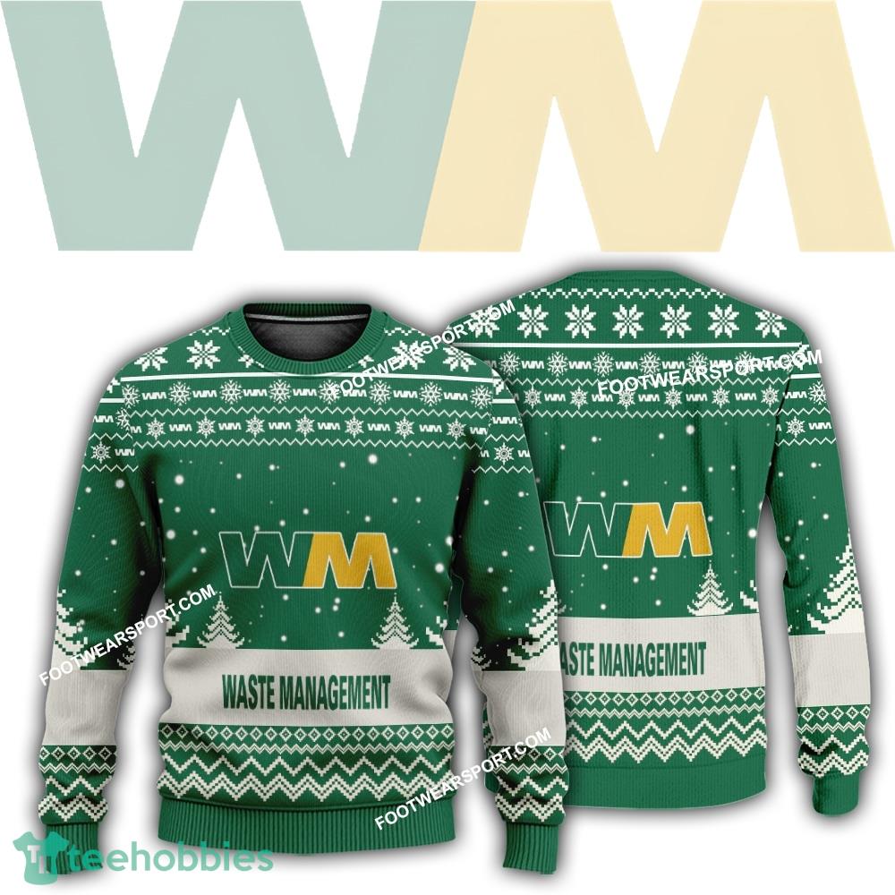 New Logo Waste Management Mary Knitted Christmas 3D Sweater Gift Holidays