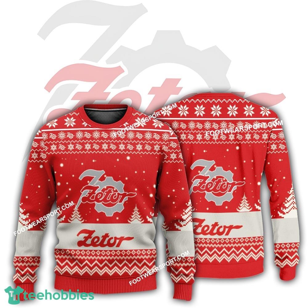 New Logo Zetor Tractor Hymn Knitted Xmas Sweater For Men Women