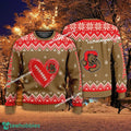 New Style Heart Football Cornell Big Red Christmas Sweater Gift Holidays