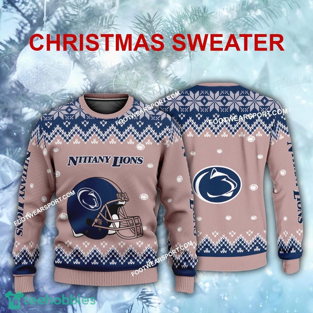 New Style Helmet Penn State Nittany Lions Christmas Sweater AOP Gift Holidays