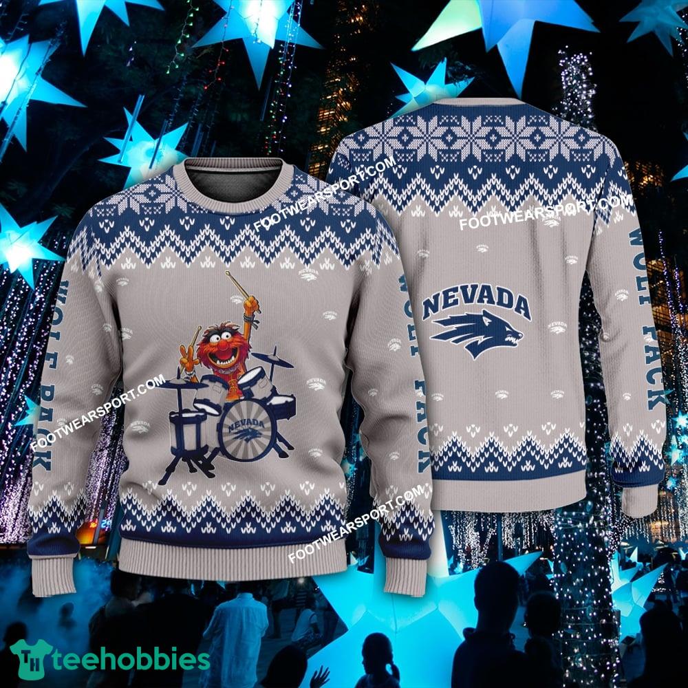 New Style Muppets Play Drums Nevada Wolf Pack Christmas Sweater Gift For Adult
