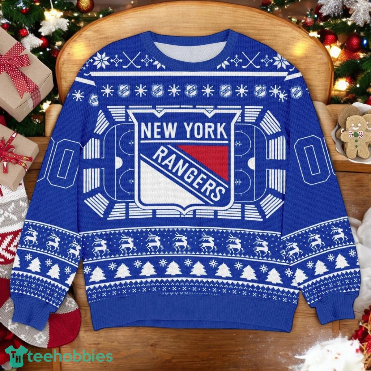 New York Rangers NHL Ugly Christmas Sweater Team Holiday Christmas Gift