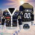NHL Florida Panthers Personalized Name And Number All Over Print 3D Ugly Christmas Sweater Christmas Gift