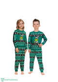 NHL Grinch Dallas Stars Custom Name Christmas Knitting Pattern Matching Family Pajamas Set